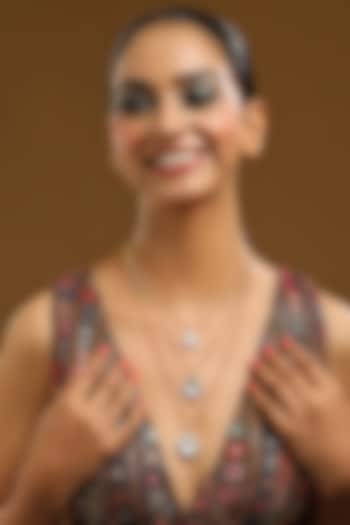 Gold Finish Kundan Polki Handcrafted Layered Necklace by Ruby Raang at Pernia's Pop Up Shop