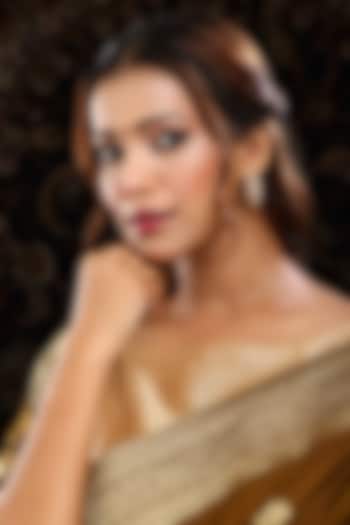 Gold Plated Multi-Colored Kundan Polki Hoop Earrings by Ruby Raang at Pernia's Pop Up Shop