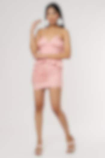 Pink Fluid Organza Skirt Set by Ruchi Soni