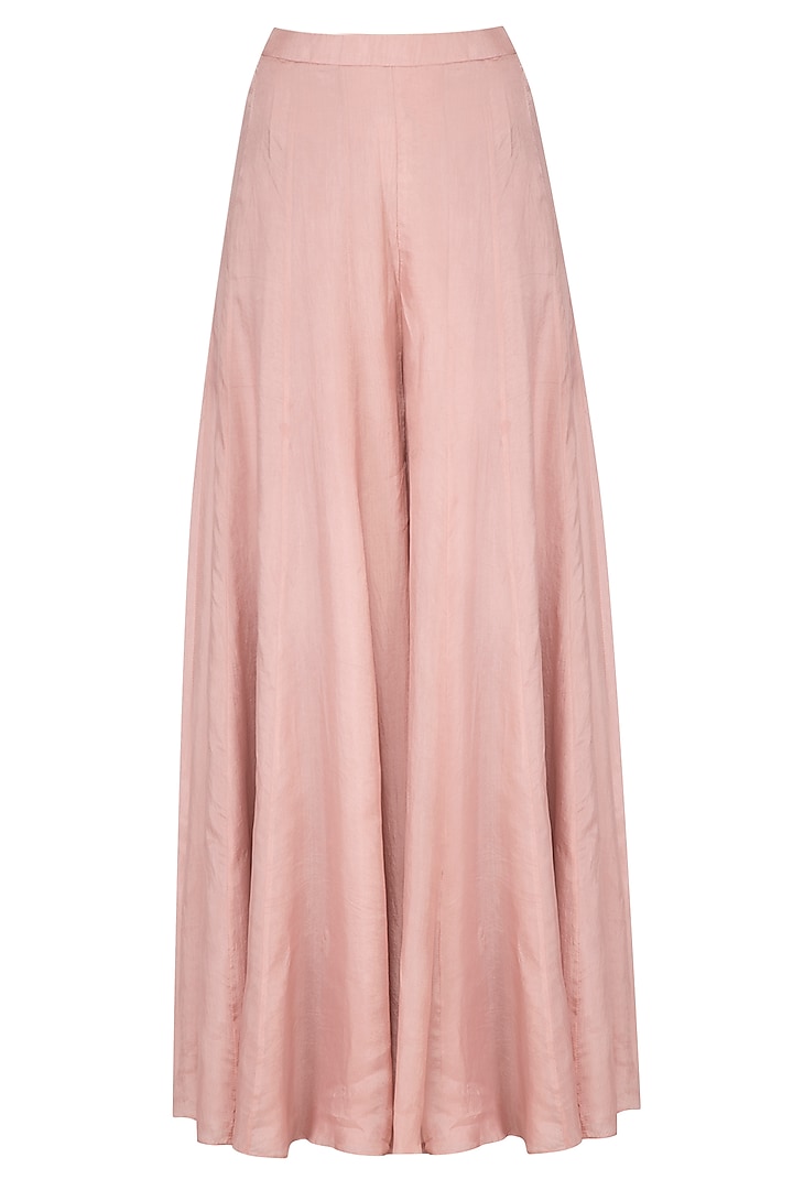 Dusty Pink Embroidered Crossbody Top With Party Wear Sharara Pants by Ruceru Couture at Pernia's Pop Up Shop