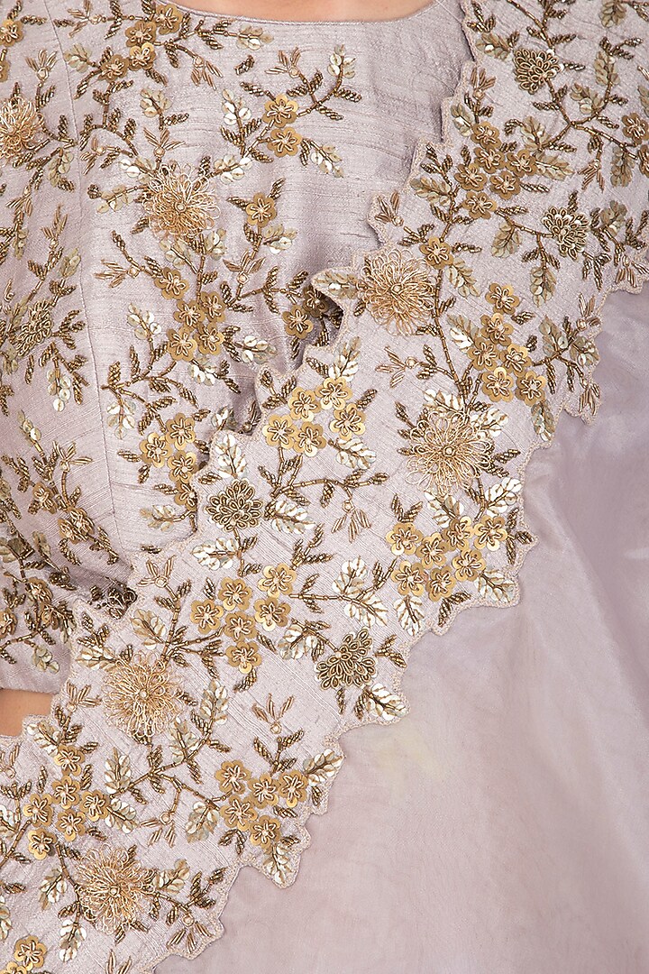 Berry Ash Embroidered Wedding Lehenga Set by Ruceru Couture at Pernia's Pop Up Shop
