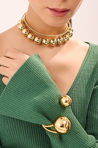 Gold Finish Handcuff by Ruhheite