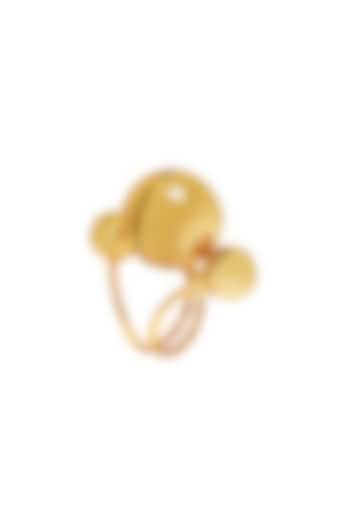 Gold Finish Adjustable Kyoto Ring by Ruhheite at Pernia's Pop Up Shop