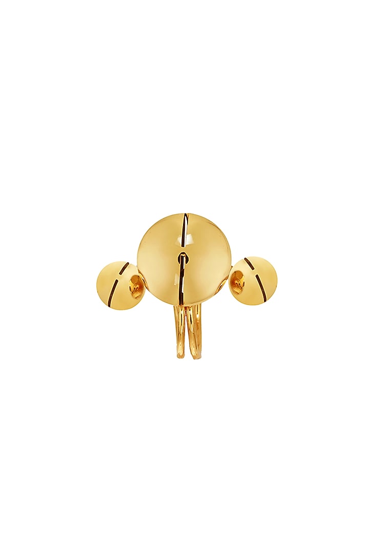 Gold Finish Adjustable Kyoto Ring by Ruhheite at Pernia's Pop Up Shop