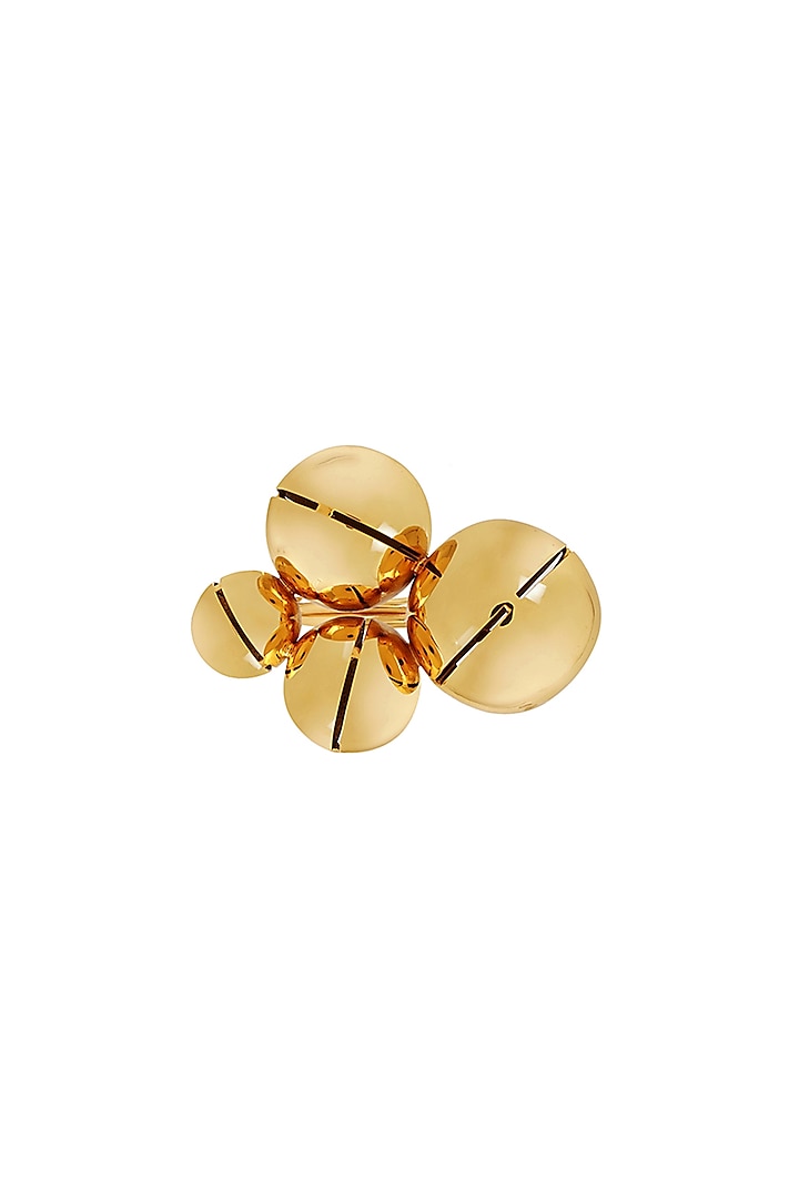 Gold Finish Adjustable Cluster Ring by Ruhheite at Pernia's Pop Up Shop