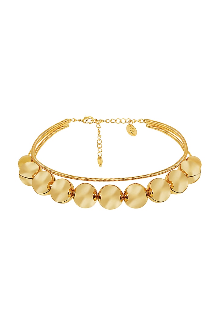 Gold Finish Choker Necklace by Ruhheite at Pernia's Pop Up Shop