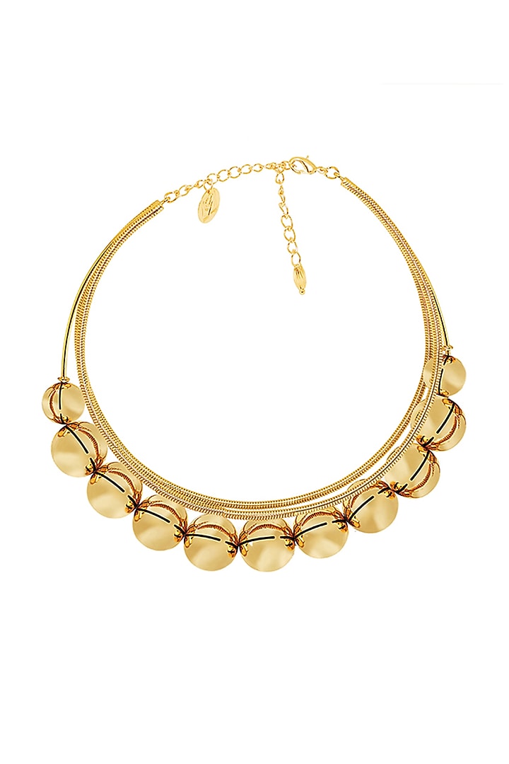 Gold Finish Choker Necklace by Ruhheite at Pernia's Pop Up Shop