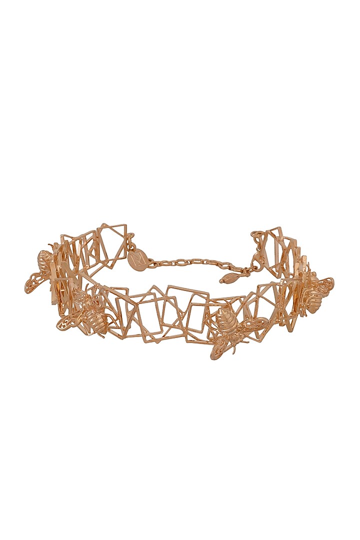 Gold Finish Choker Necklace by Ruhhette