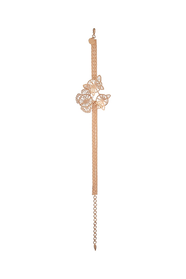 Gold Finish Flutter Choker Necklace by Ruhhette