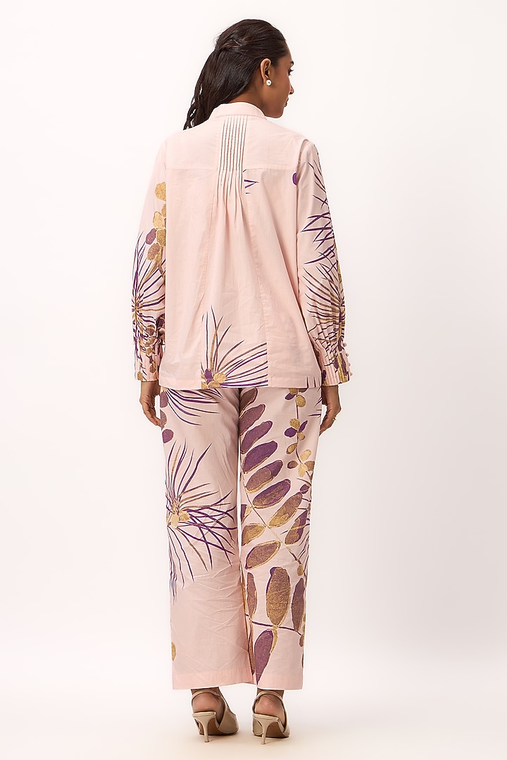 Baby Pink Organic Cotton Poplin Co-Ord Set by Ruchi Marodia at Pernia's Pop Up Shop