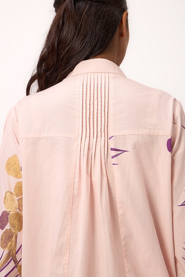 Baby Pink Organic Cotton Poplin Co-Ord Set by Ruchi Marodia at Pernia's Pop Up Shop