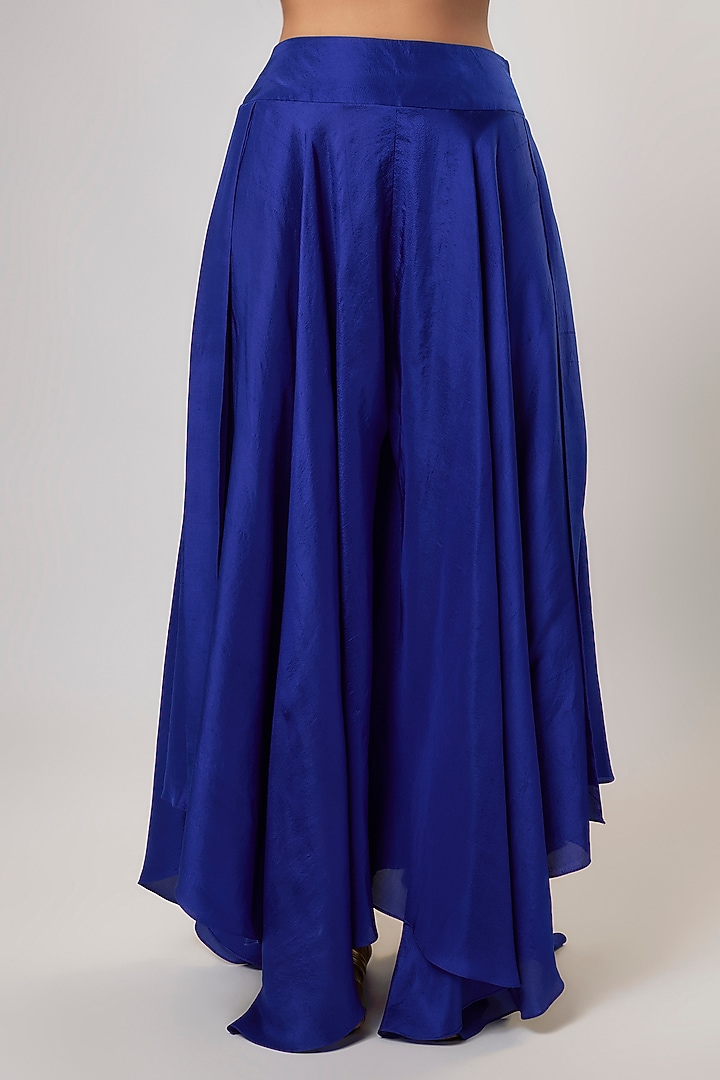 Blue Silk Zardosi Embroidered Kurta Set by Mrunalini Rao at Pernia's Pop Up Shop