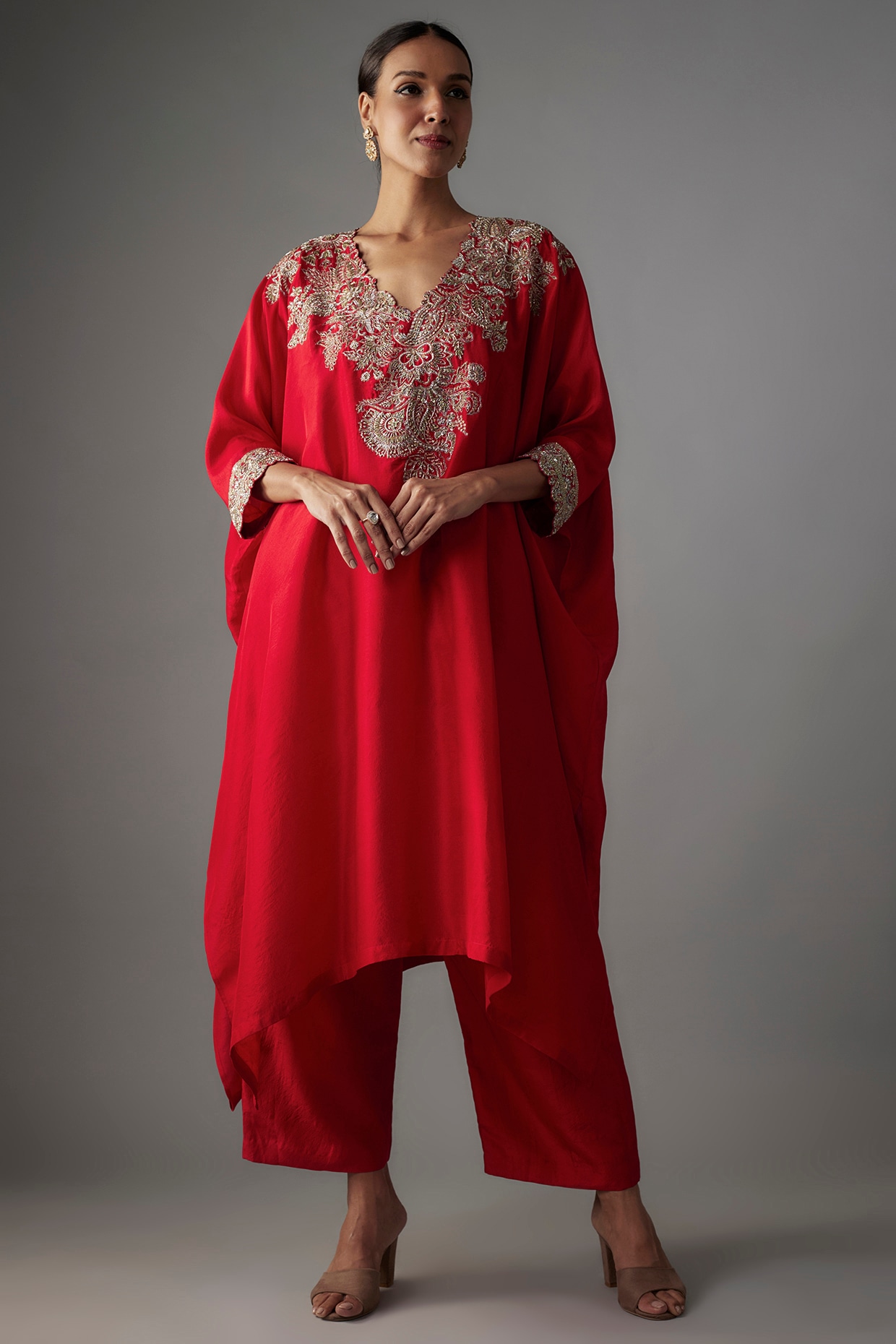 Plain red hot sale punjabi suit