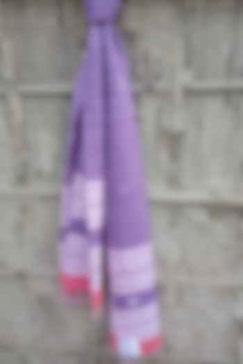 Purple Handwoven Stole by Rupali Kalita