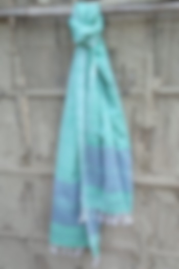 Sky Blue Handwoven Stole by Rupali Kalita at Pernia's Pop Up Shop
