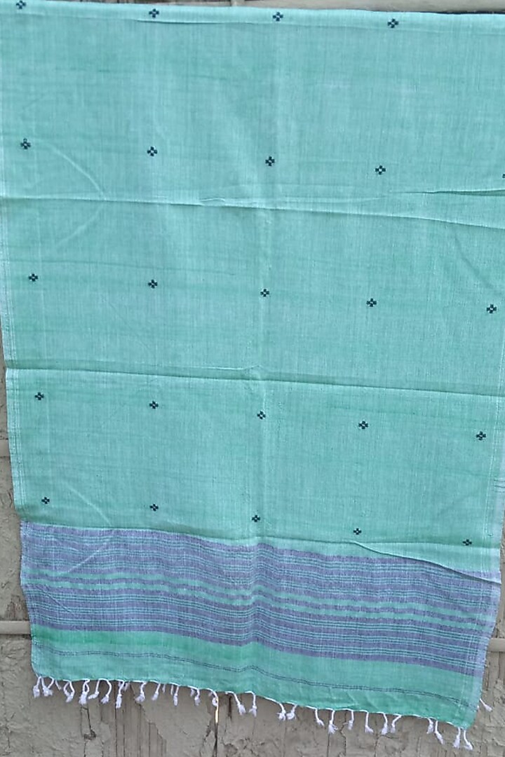 Sky Blue Handwoven Stole by Rupali Kalita at Pernia's Pop Up Shop