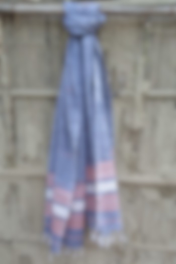 Blue Handwoven Stole by Rupali Kalita at Pernia's Pop Up Shop