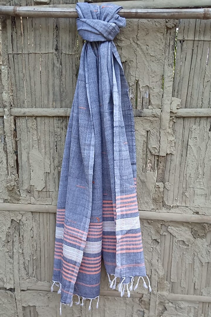 Blue Handwoven Stole by Rupali Kalita at Pernia's Pop Up Shop