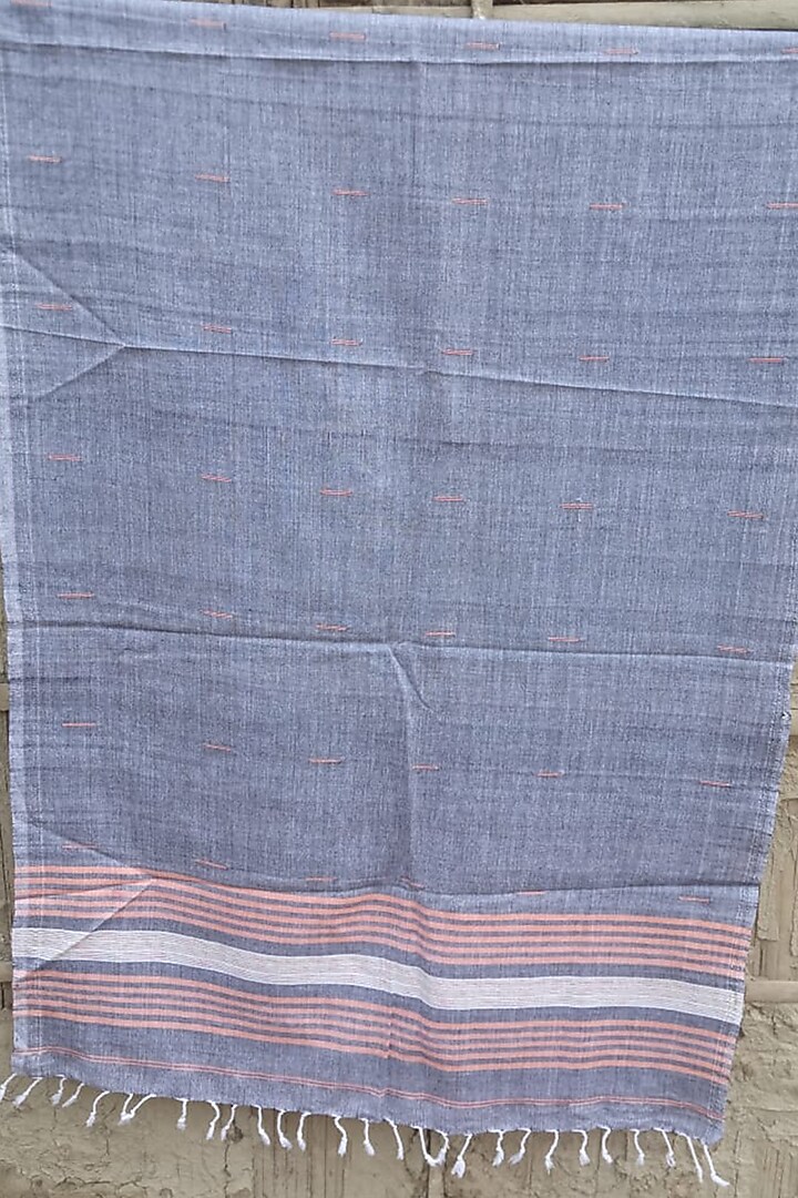 Blue Handwoven Stole by Rupali Kalita at Pernia's Pop Up Shop