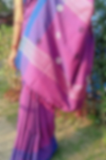 Purple Handwoven Saree by Rupali Kalita at Pernia's Pop Up Shop
