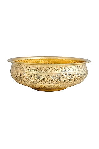 Gold Brass Urli by RURAL THEORY