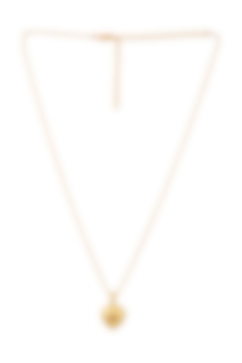 Gold Plated Swarovski Crystal Heart Pendant Necklace In Sterling Silver by RUUH STUDIOS