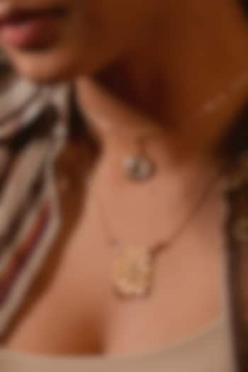 Gold Plated Natural Rhodolite Garnet Pendant Necklace In Sterling Silver by RUUH STUDIOS at Pernia's Pop Up Shop