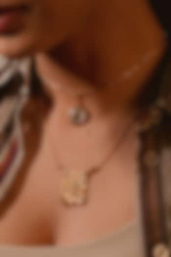 Gold Plated Natural Rhodolite Garnet & Cz Pendant Necklace In Sterling Silver by RUUH STUDIOS at Pernia's Pop Up Shop