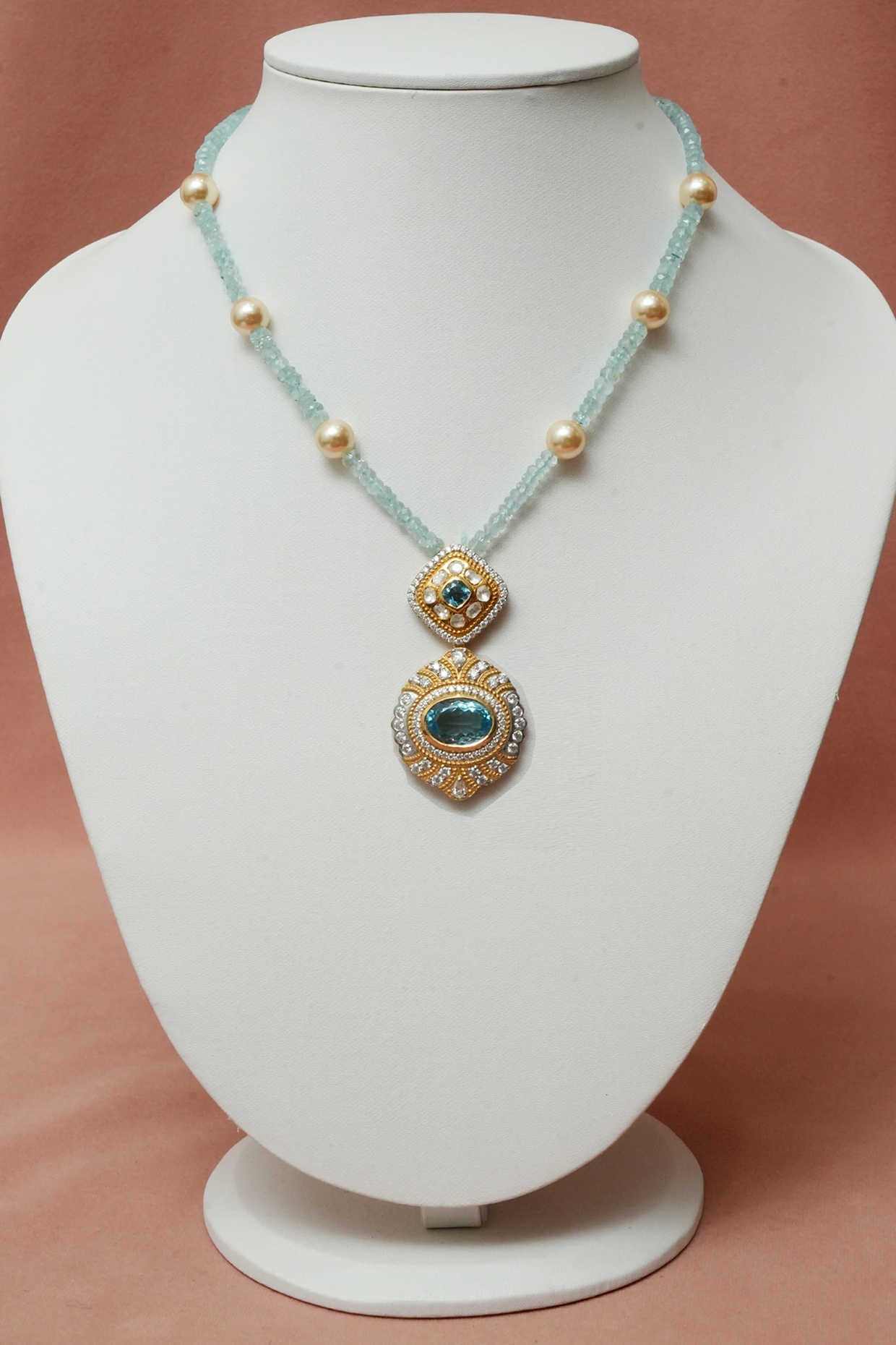 Sterling Silver Shimmering Blue Topaz Necklace - Affordable - Martha Jackson