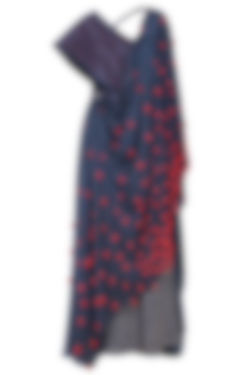 Navy blue drape dress available only at Pernia's Pop Up Shop.