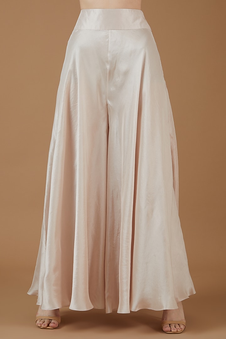 Champagne Organza Embroidered Jacket Set by Mrunalini Rao at Pernia's Pop Up Shop