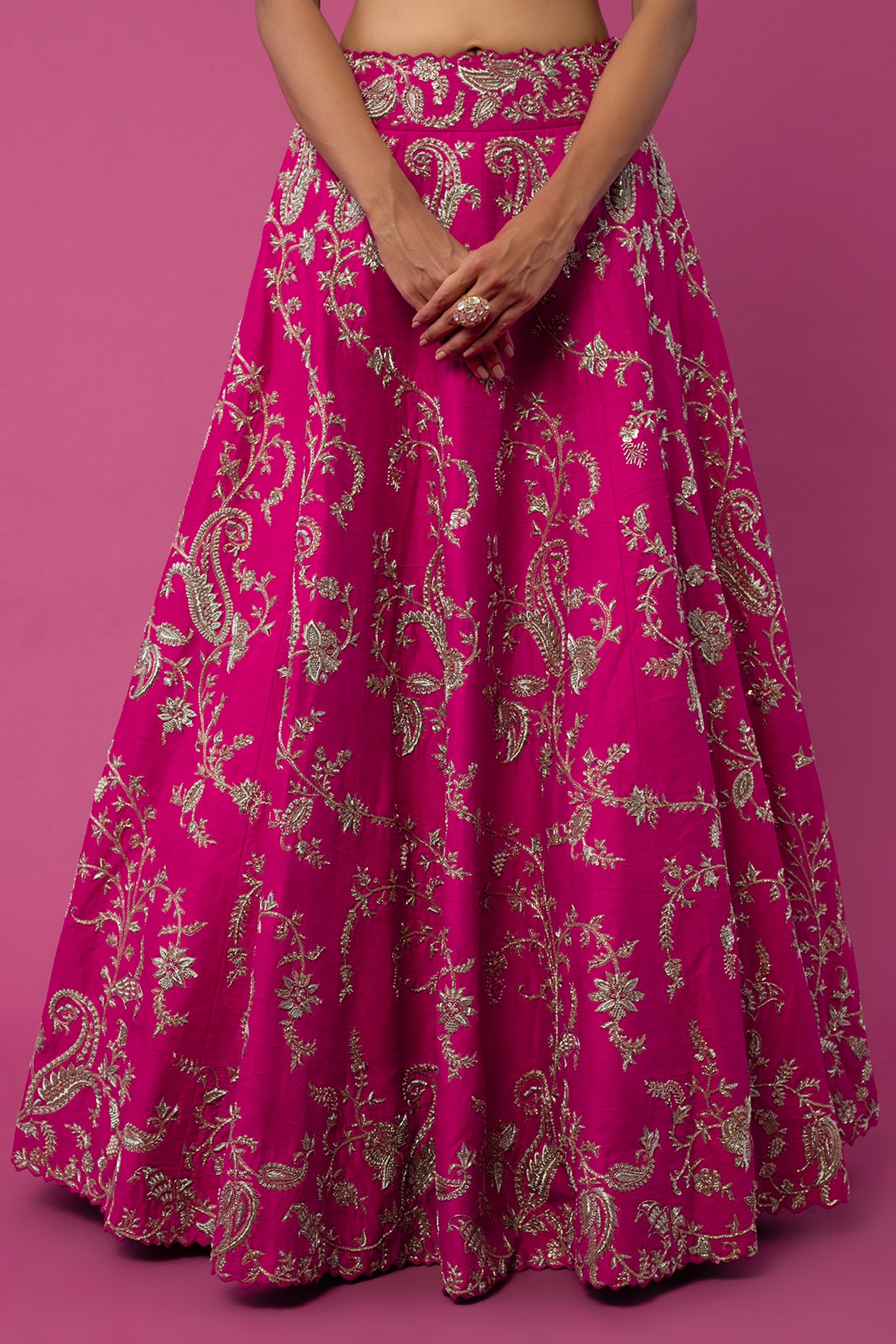 Buy Party Wear Lehengas Online - Light Pink Sequins Embroidered Net Bridal  Lehenga Choli