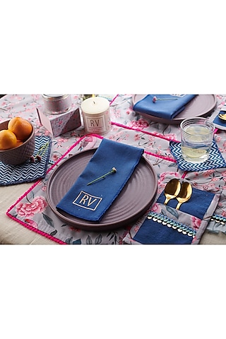 Grey & Midnight Blue Cocktail Set (Set of 13) by Rishi & Vibhuti - Homeware