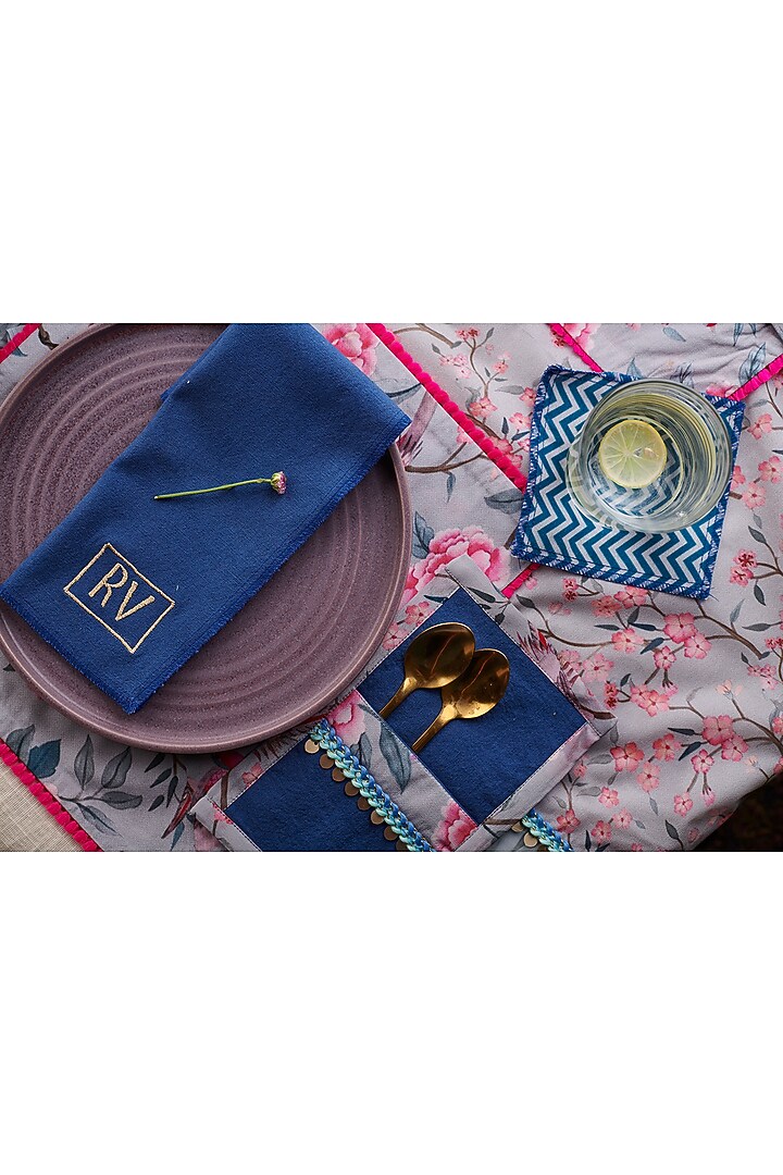 Grey & Midnight Blue Cocktail Set (Set of 13) by Rishi & Vibhuti - Homeware at Pernia's Pop Up Shop