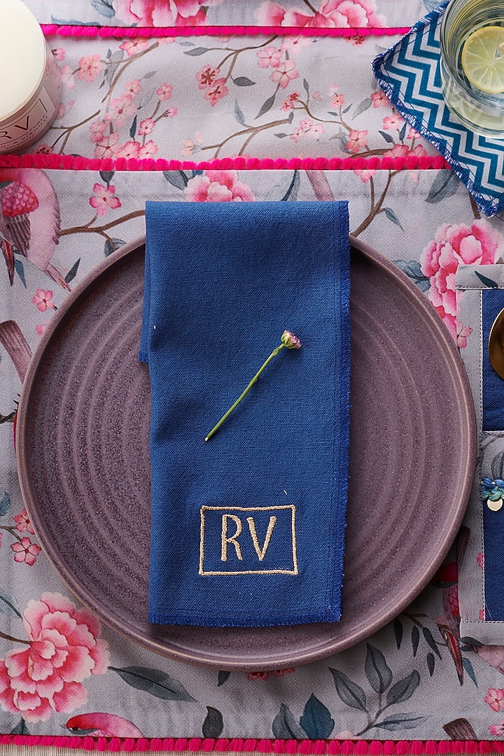 Grey & Midnight Blue Cocktail Set (Set of 13) by Rishi & Vibhuti - Homeware at Pernia's Pop Up Shop