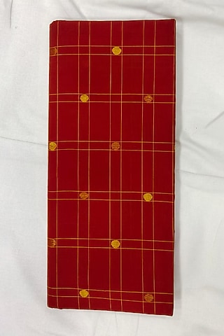 Red Striped Handwoven Saree by Ravindra