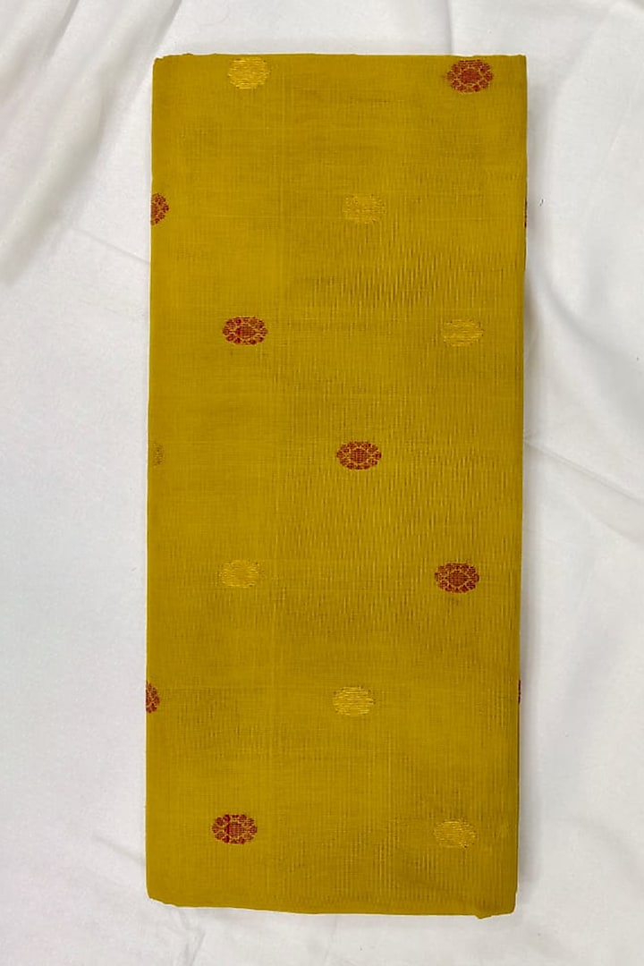 Yellow Striped Handwoven Saree by Ravindra