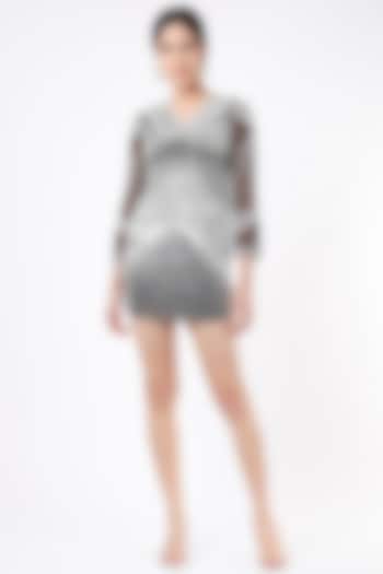 Black Embroidered Party Wear Dress by The Royaleum Atelier at Pernia's Pop Up Shop