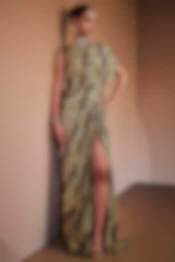 Multi-Colored Silk Printed Party Wear Gown by The Royaleum Atelier at Pernia's Pop Up Shop