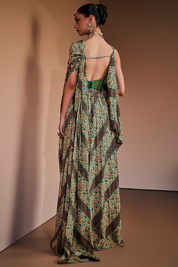 Multi-Colored Silk Printed Party Wear Gown by The Royaleum Atelier at Pernia's Pop Up Shop