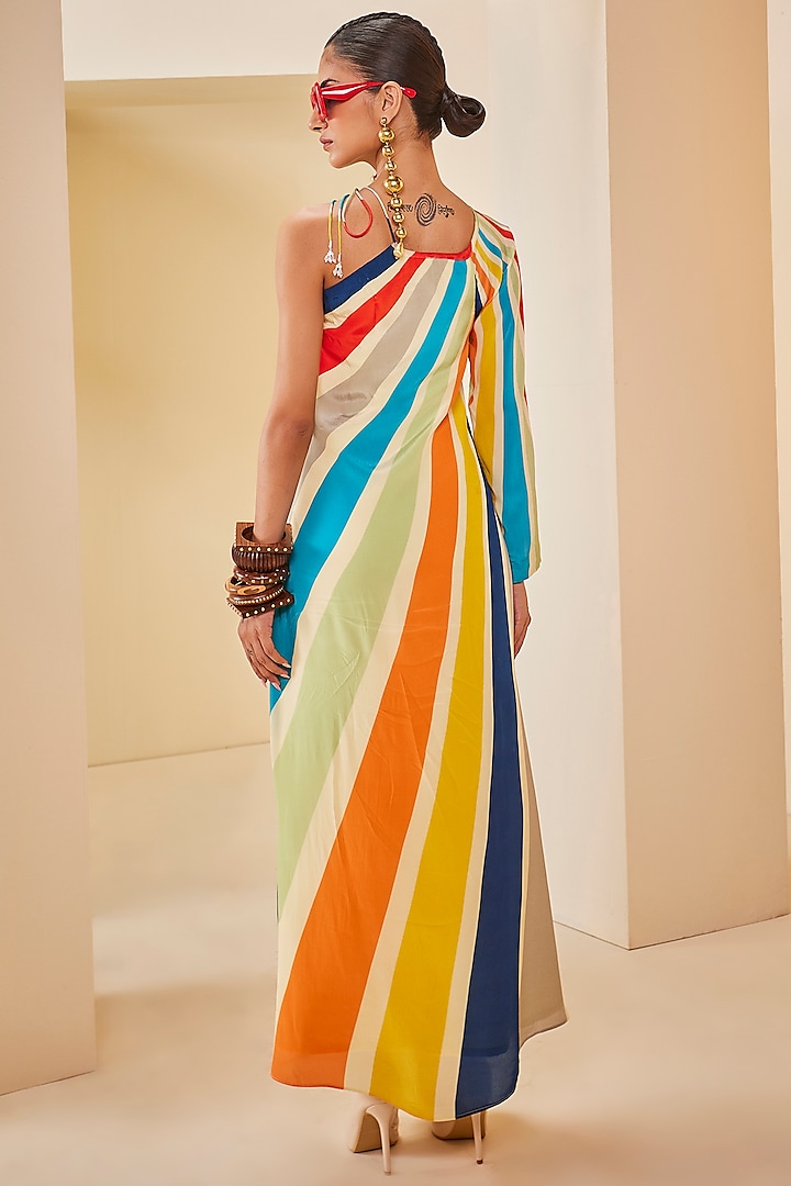 silk rainbow dress Rainbow Silk Dress