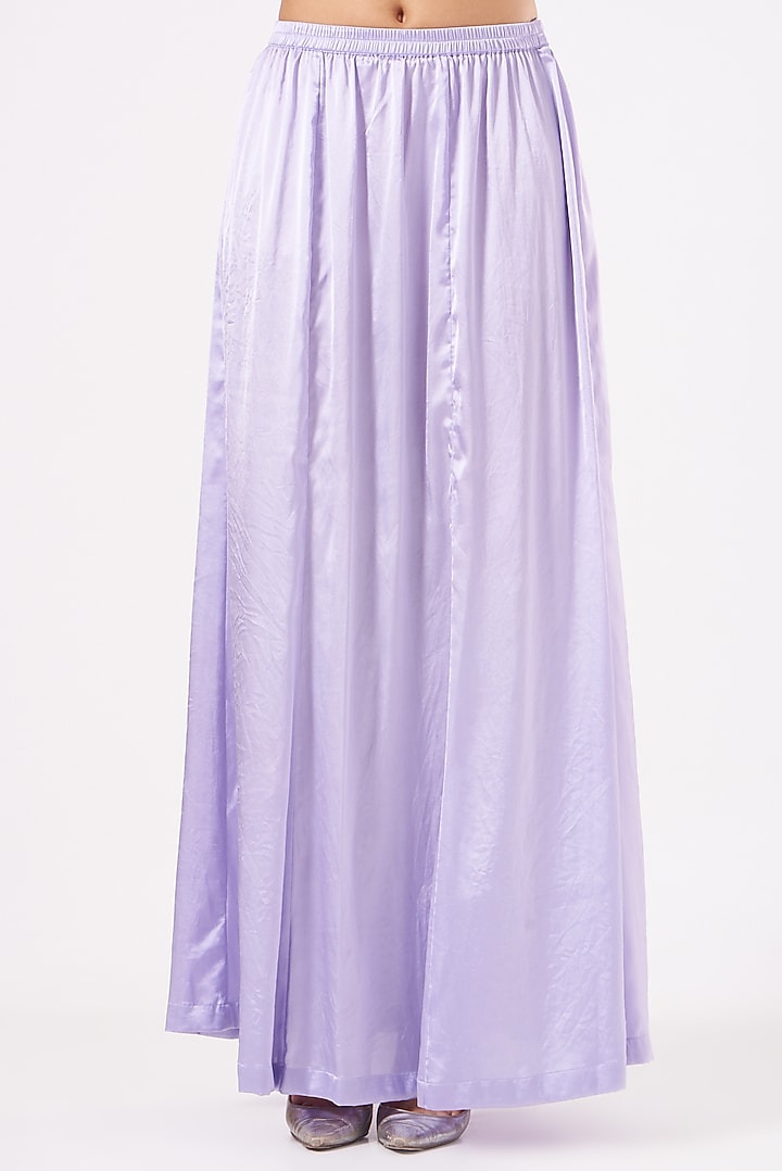 Lilac Handwoven Metallic Yarn Silk Satin Bridal Saree by Rimzim Dadu at Pernia's Pop Up Shop
