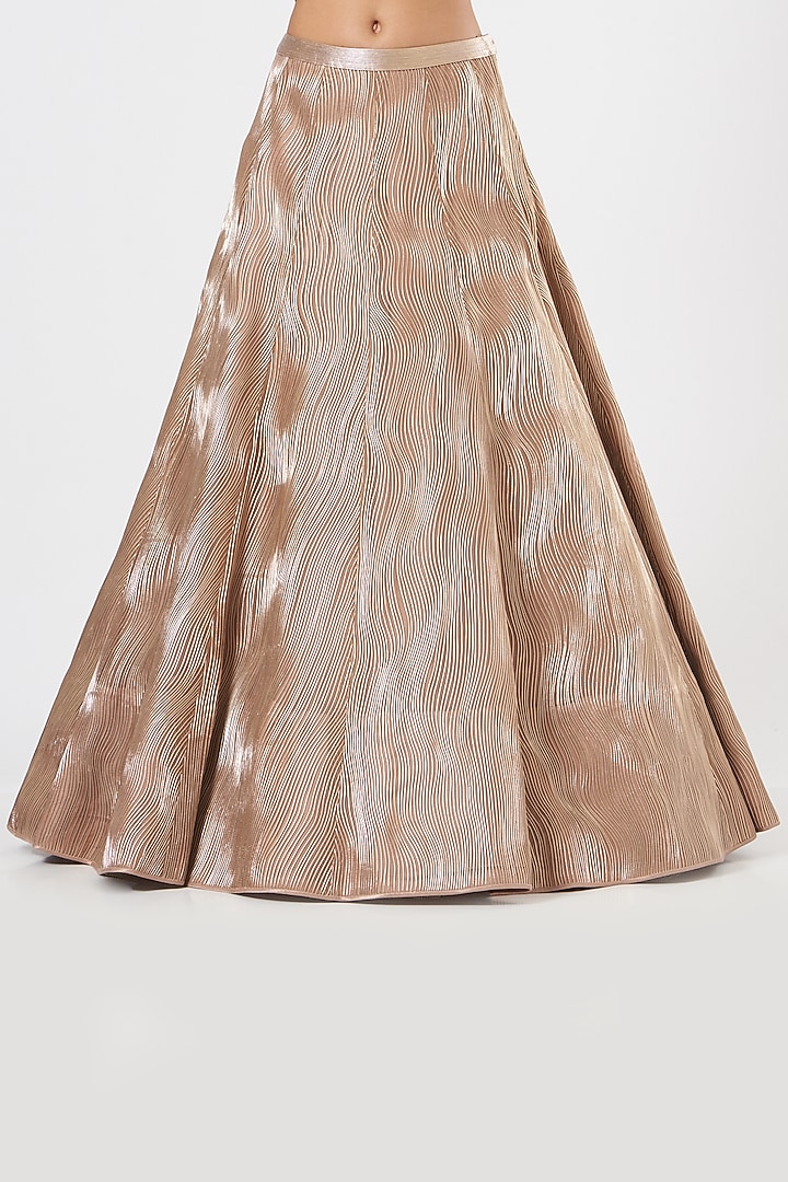 Rose Gold Hand Embroidered Bridal Lehenga Set by Rimzim Dadu at Pernia's Pop Up Shop