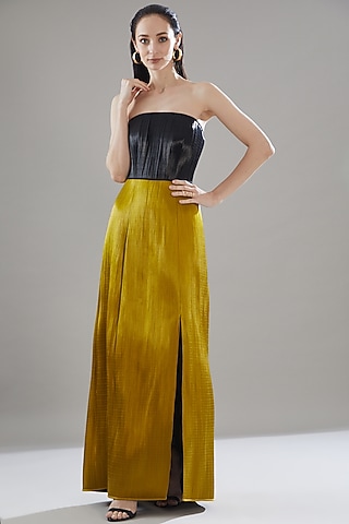 Black & Gold Metal Wire Dress by Rimzim Dadu