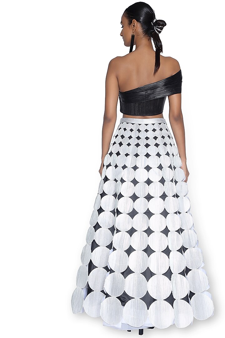 Silver Metallic Cords Skirt Set by Rimzim Dadu at Pernia's Pop Up Shop