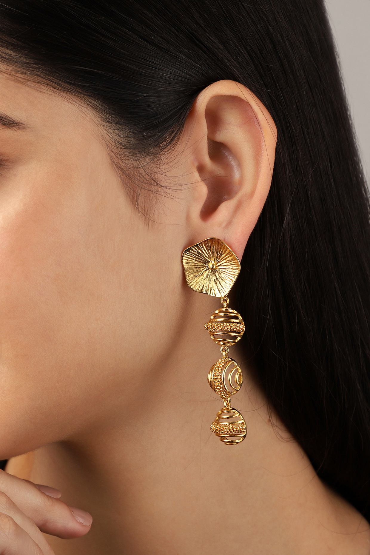 14k Gold Earrings, Traditional Croatian Filigree, Ethnic Dubrovnik Ball  Earring | eBay