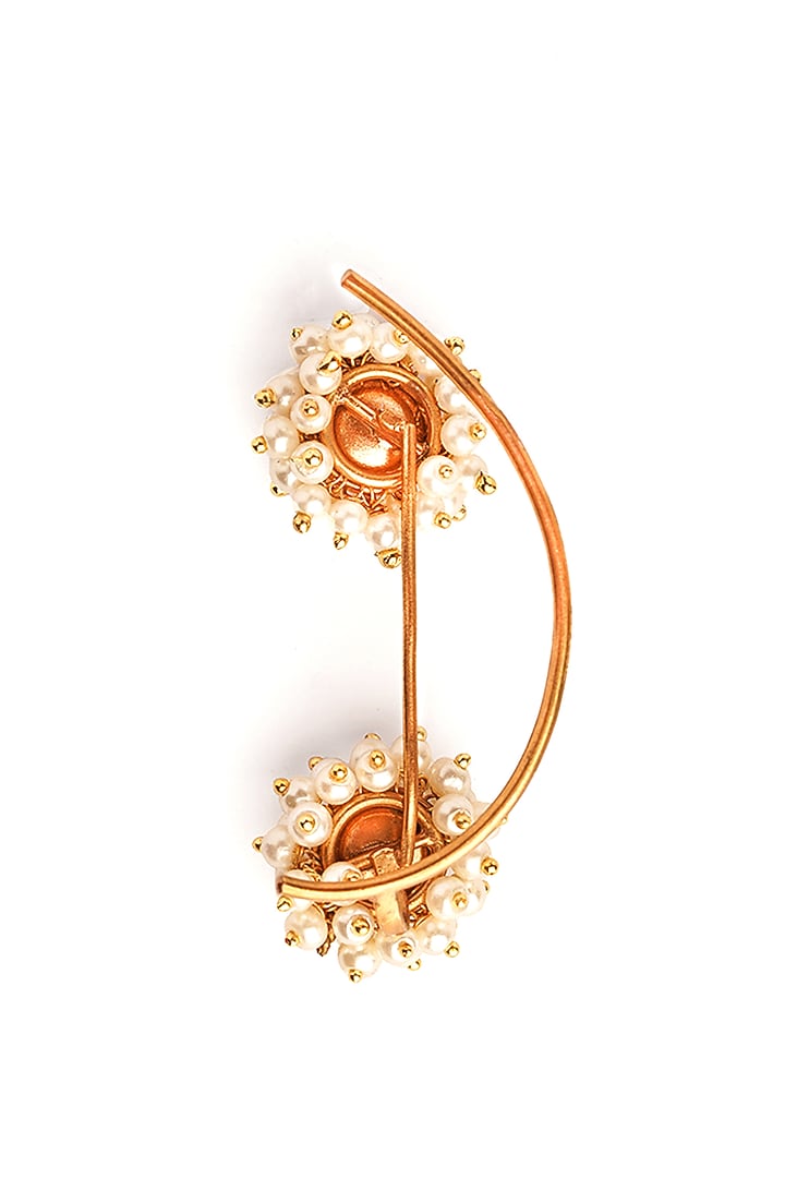 Gold Plated Pearl Ear Clips by Suhani Pittie at Pernia's Pop Up Shop