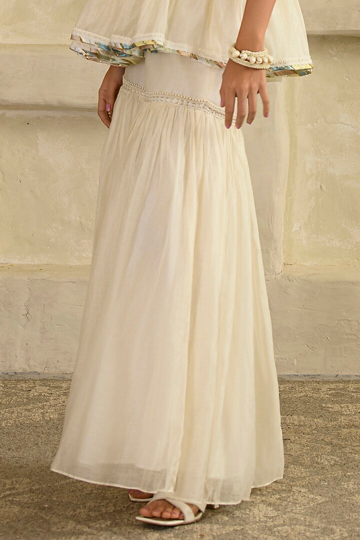 Ivory Mul Chanderi Gharara Set by Saahiil Kapoor at Pernia's Pop Up Shop