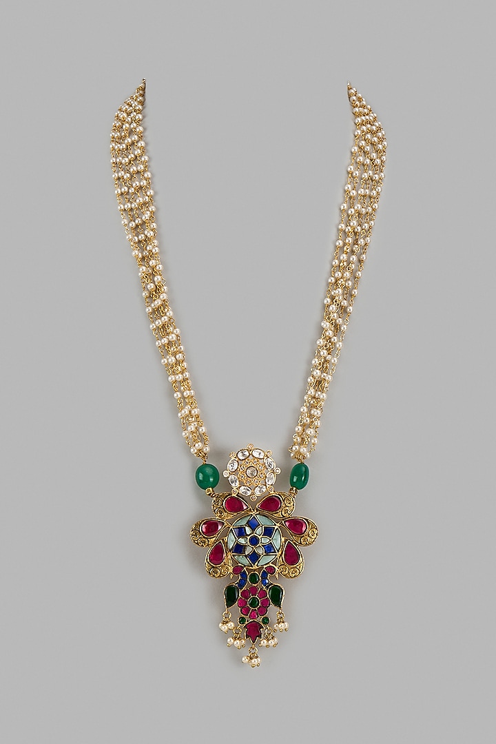 Multi-Colored Pearl Necklace by Suhana art & jewels at Pernia's Pop Up Shop