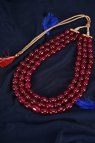 Red Semi-Precious Beaded Mala by Suhana art & jewels